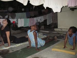 More yoga with children in Haiti